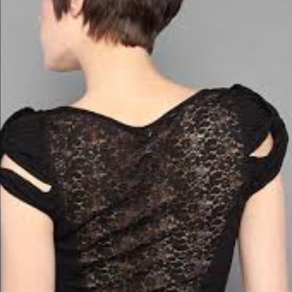 FREE PEOPLE “Coraline” Black Lace Back Mini Dress - Picture 5 of 10